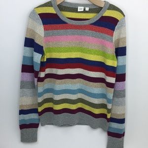 Gap | Sparkly Striped Multi Color Sweater